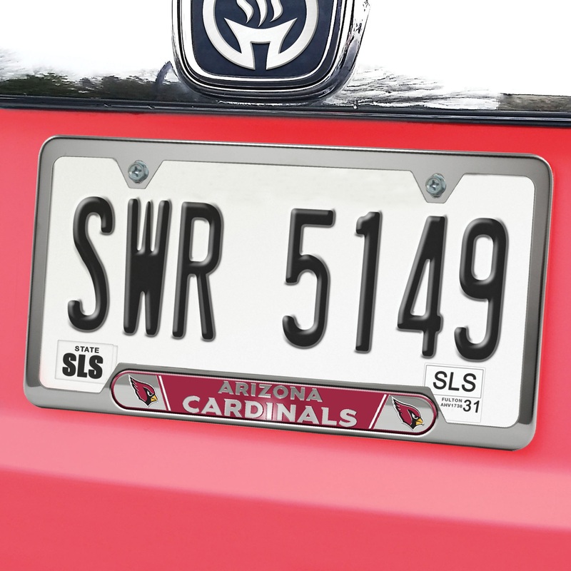 Fanmats Arizona Cardinals Embossed License Plate Frame, 6.25 x 12.25
