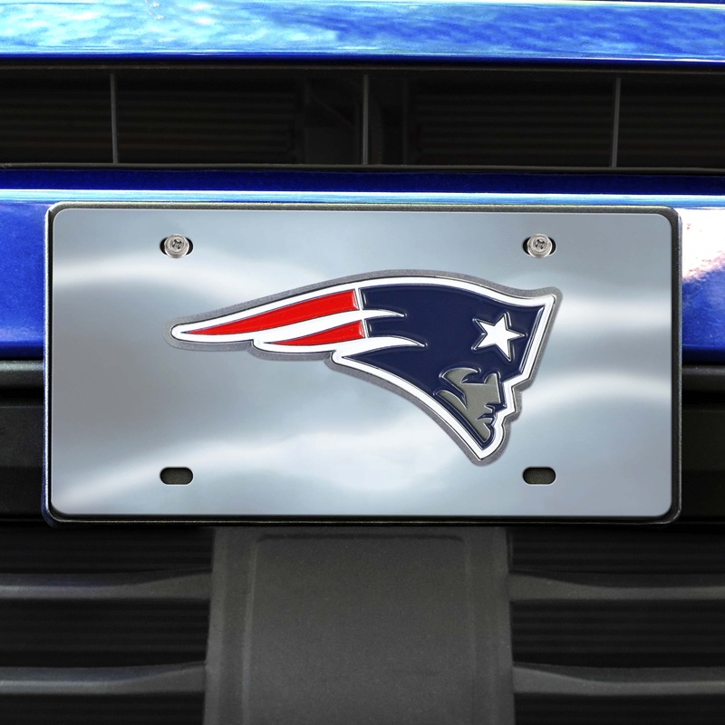 Fanmats New England Patriots 3D Stainless Steel License Plate