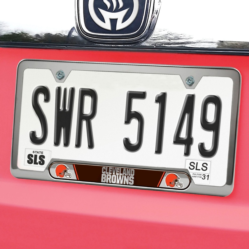 Fanmats Cleveland Browns Embossed License Plate Frame, 6.25 x 12.25