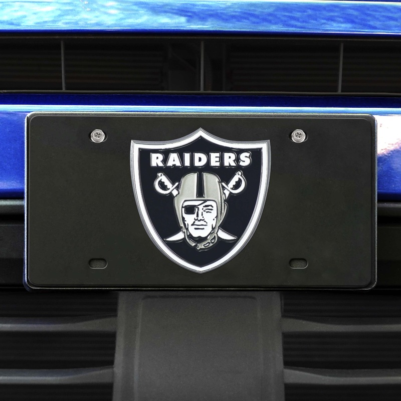 Fanmats Las Vegas Raiders 3D Black License Plate