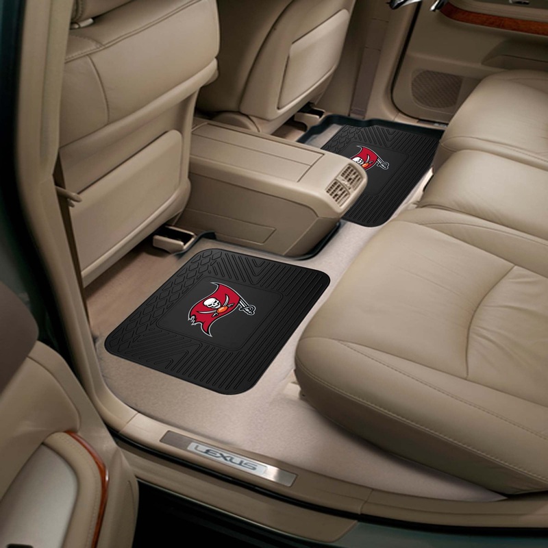 Fanmats Tampa Bay Buccaneers Back Seat Car Utility Mats – 2 Piece Set