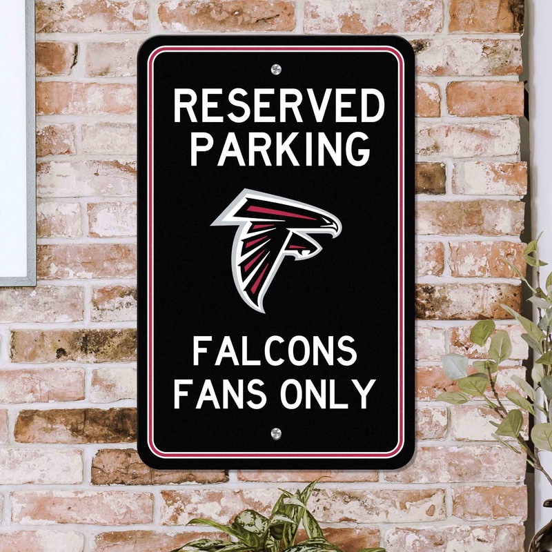 Fanmats Atlanta Falcons Team Color Reserved Parking Sign Dcor 18 X 11.5 Lightweight