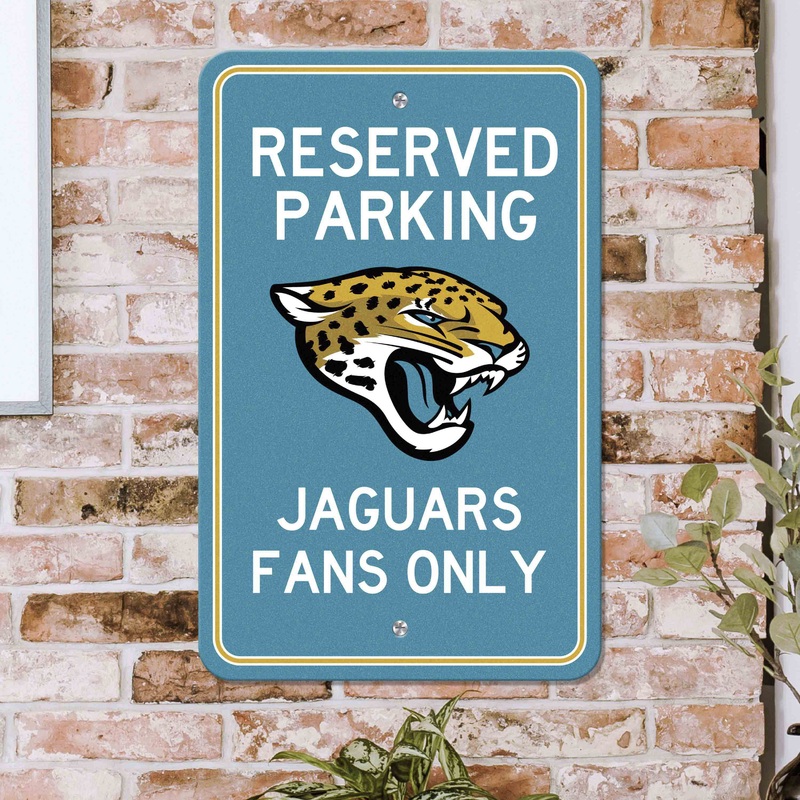Fanmats Jacksonville Jaguars Team Color Reserved Parking Sign Dcor 18 X 11.5 Lightweight