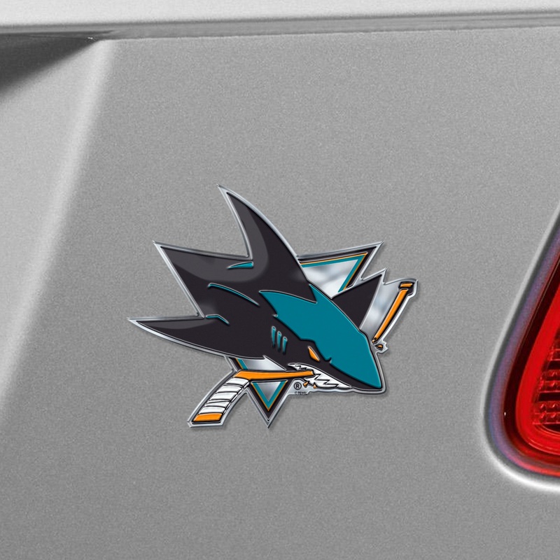 Fanmats San Jose Sharks Heavy Duty Aluminum Embossed Color Emblem