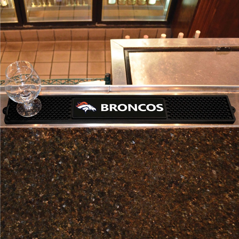 Fanmats Denver Broncos Bar Drink Mat – 3.25 x 24