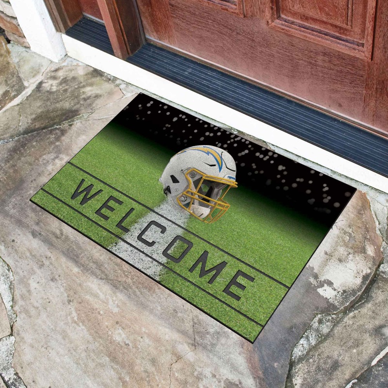 Fanmats Los Angeles Chargers Rubber Door Mat – 18 x 30