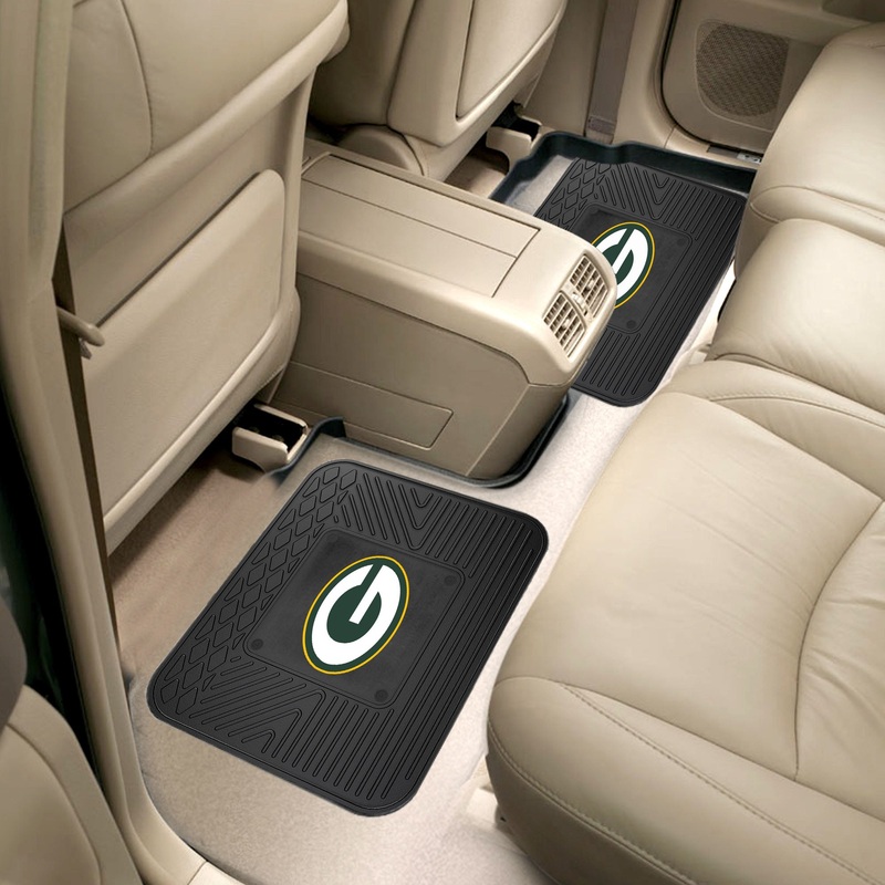 Fanmats Green Bay Packers Back Seat Car Utility Mats – 2 Piece Set
