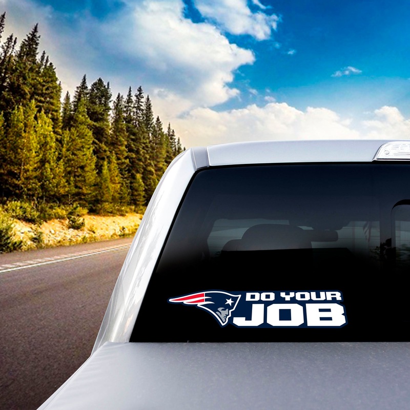 Fanmats New England Patriots 2 Piece Team Slogan Decal Sticker Set, DO YOUR JOB