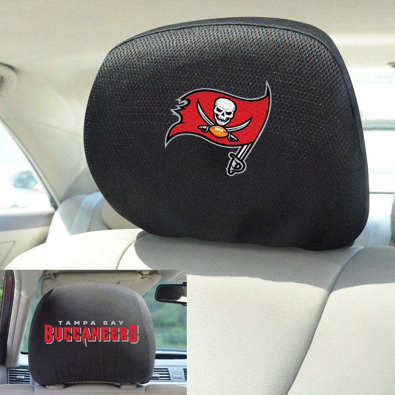 Fanmats Tampa Bay Buccaneers Embroidered Head Rest Cover Set – 2 Pieces