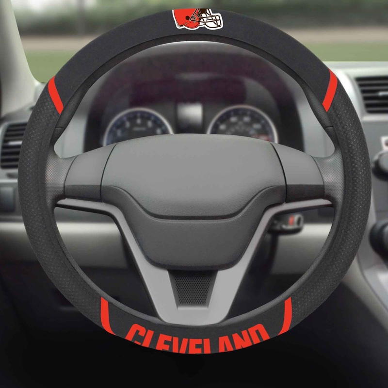 Fanmats Cleveland Browns Embroidered Steering Wheel Cover