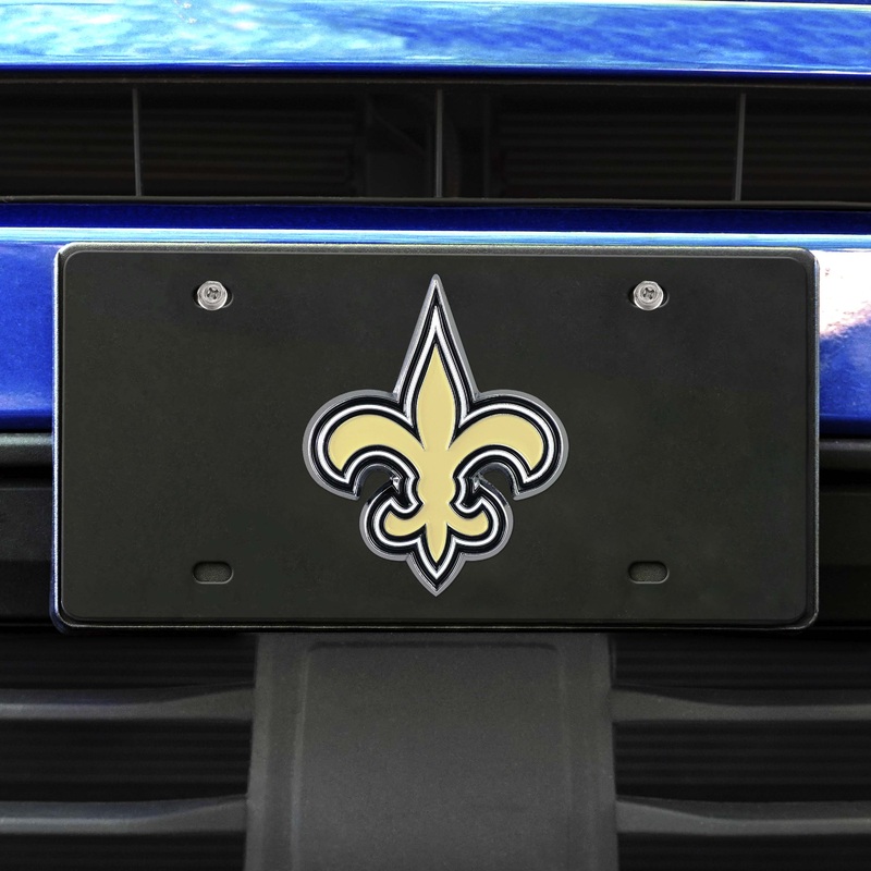 Fanmats New Orleans Saints 3D Black License Plate