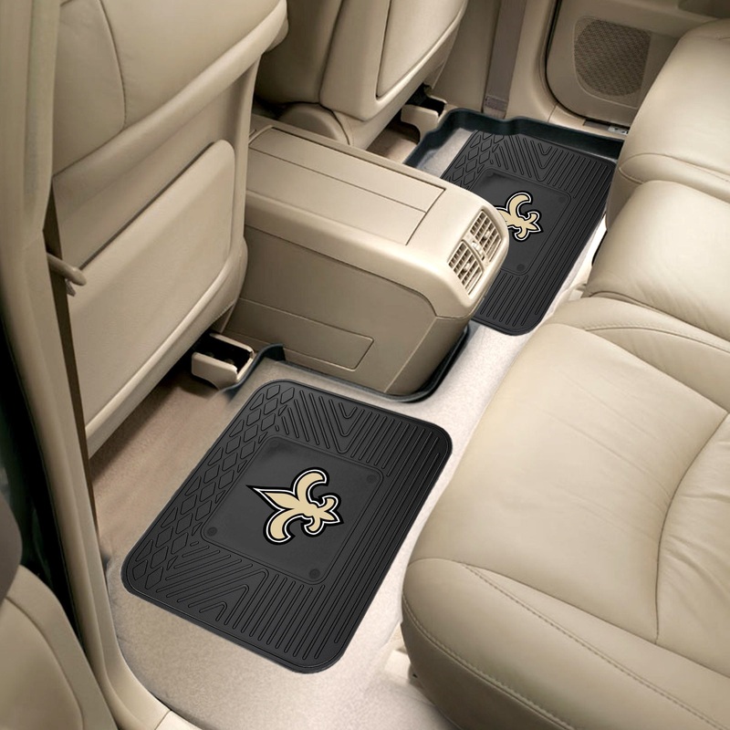 Fanmats New Orleans Saints Back Seat Car Utility Mats – 2 Piece Set