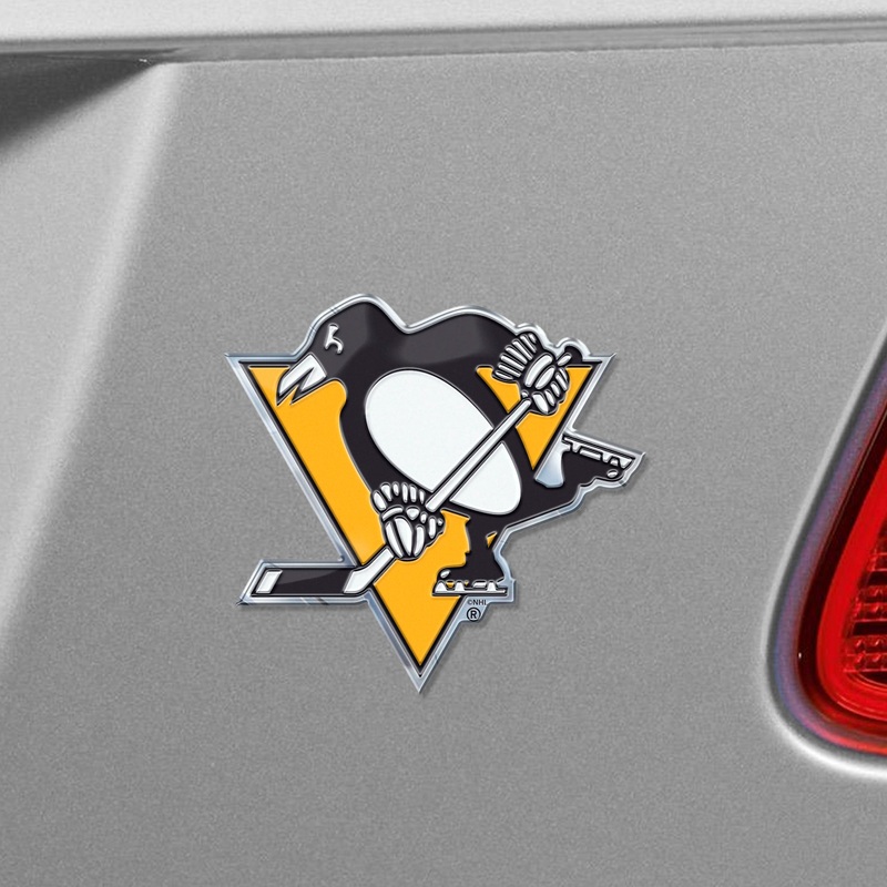 Fanmats Pittsburgh Penguins Heavy Duty Aluminum Embossed Color Emblem