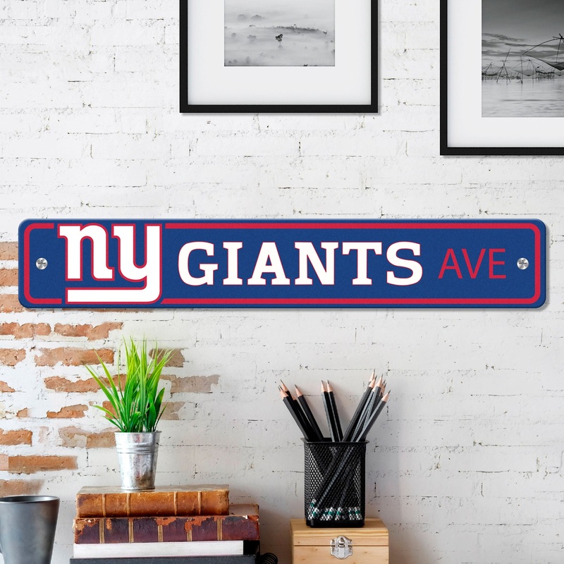Fanmats New York Giants Team Color Street Sign 4 X 24 Lightweight