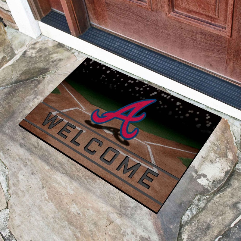 Fanmats Atlanta Braves Rubber Door Mat – 18 x 30