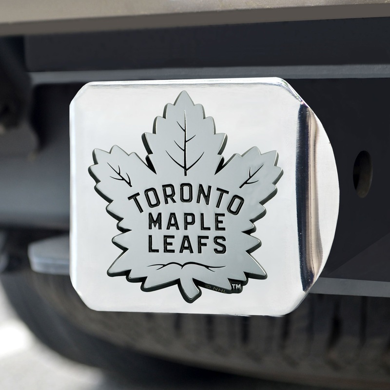 Fanmats Toronto Maple Leafs Chrome Metal Hitch Cover with Chrome Metal 3D Emblem
