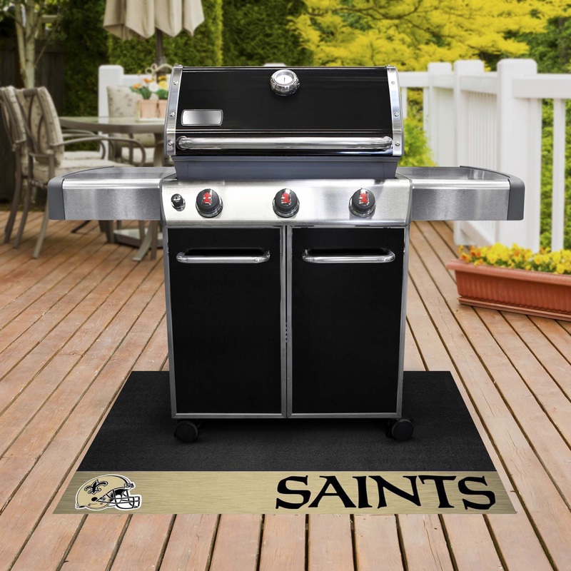 Fanmats New Orleans Saints Vinyl Grill Mat – 26 x 42