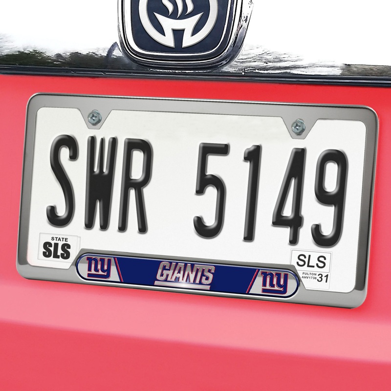 Fanmats New York Giants Embossed License Plate Frame, 6.25 x 12.25