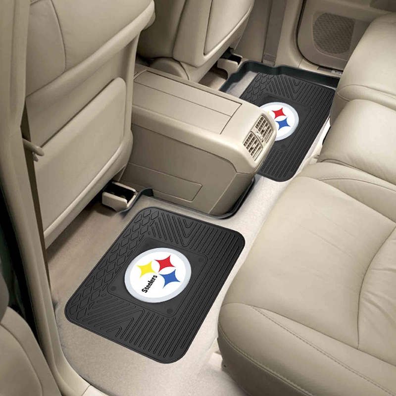 Fanmats Pittsburgh Steelers Back Seat Car Utility Mats – 2 Piece Set