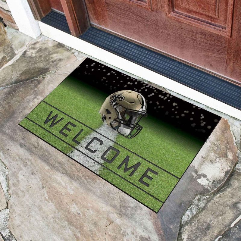 Fanmats New Orleans Saints Rubber Door Mat – 18 x 30