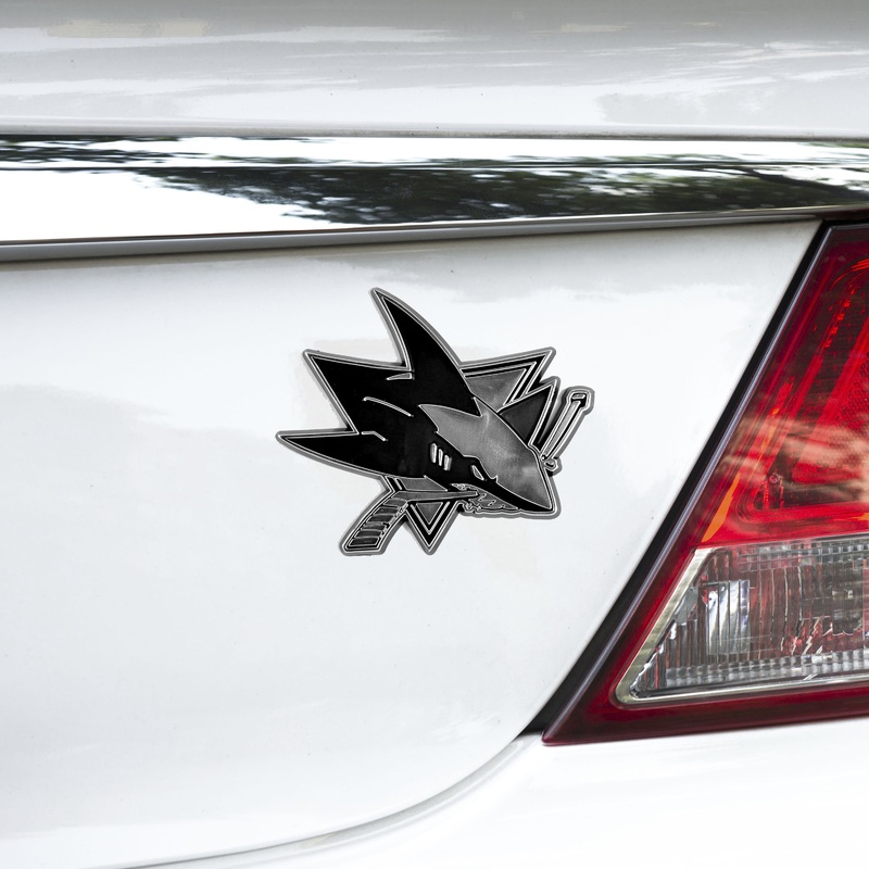 Fanmats San Jose Sharks Molded Chrome Plastic Emblem
