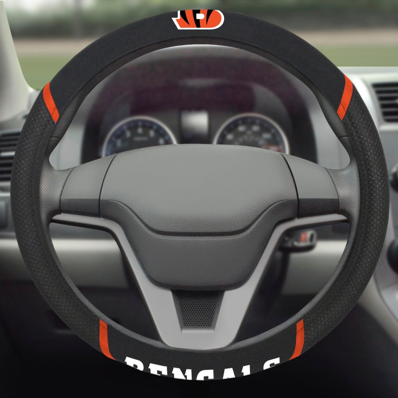 Fanmats Cincinnati Bengals Embroidered Steering Wheel Cover