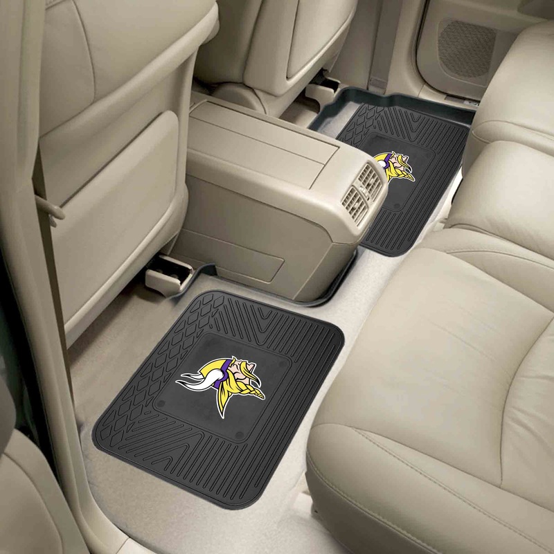 Fanmats Minnesota Vikings Back Seat Car Utility Mats – 2 Piece Set