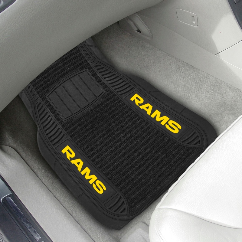 Fanmats Los Angeles Rams 2 Piece Deluxe Car Mat Set