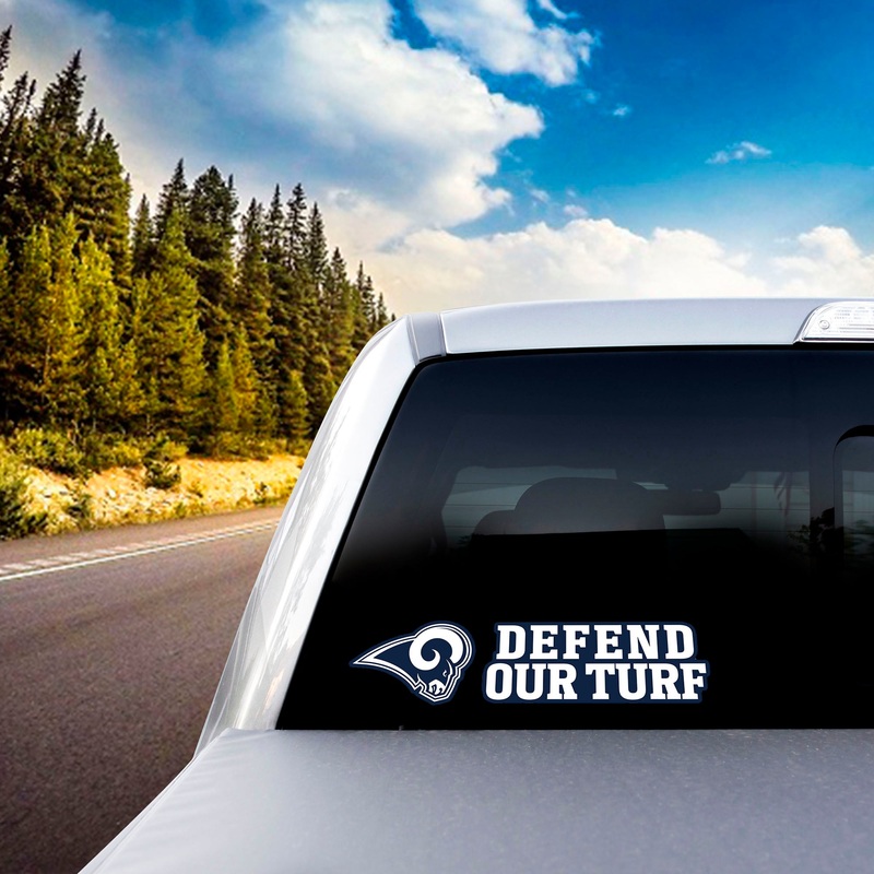 Fanmats Los Angeles Rams 2 Piece Team Slogan Decal Sticker Set