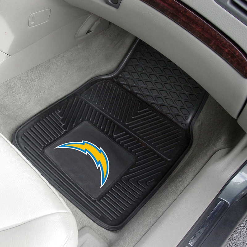 Fanmats Los Angeles Chargers Heavy Duty Car Mat Set – 2 Pieces