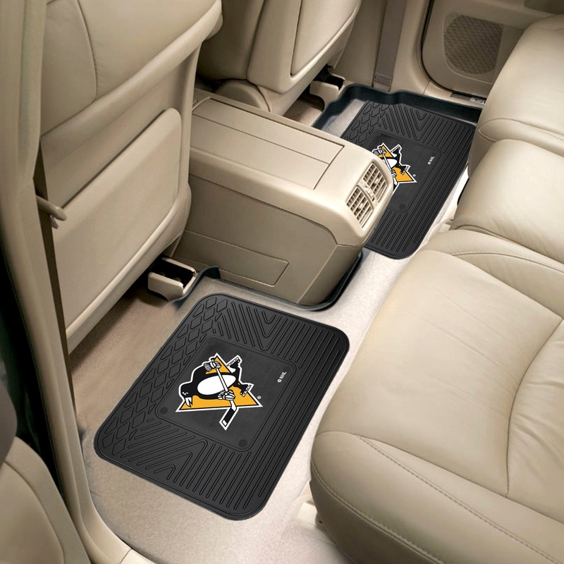 Fanmats Pittsburgh Penguins Back Seat Car Utility Mats – 2 Piece Set