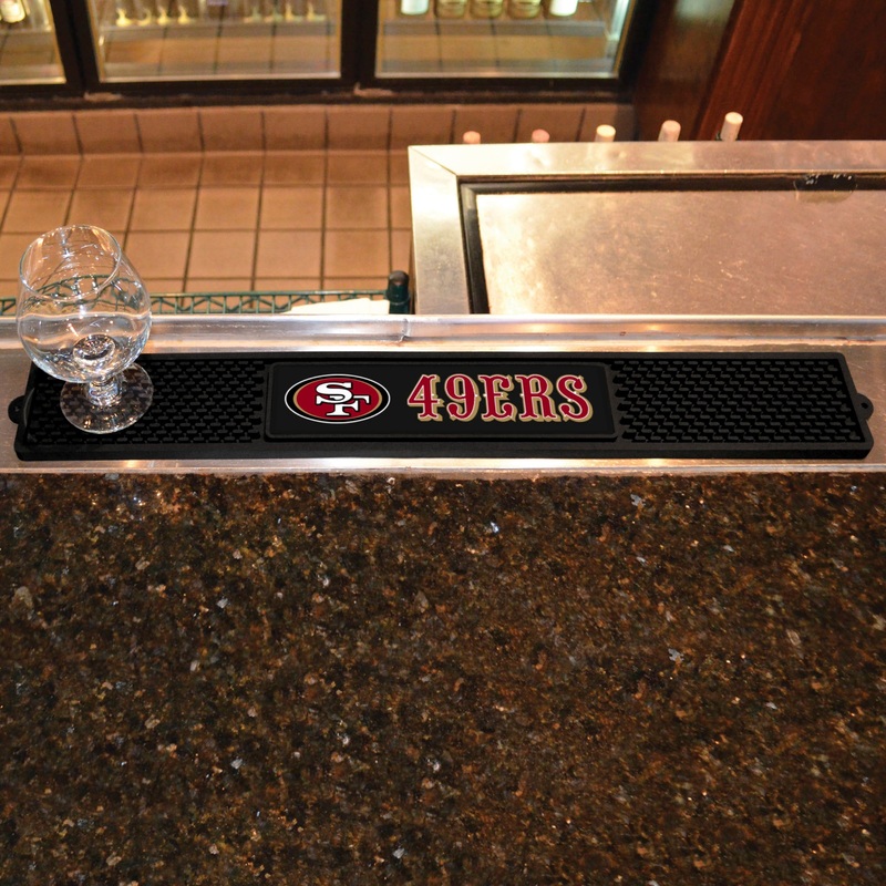Fanmats San Francisco 49ers Bar Drink Mat – 3.25 x 24