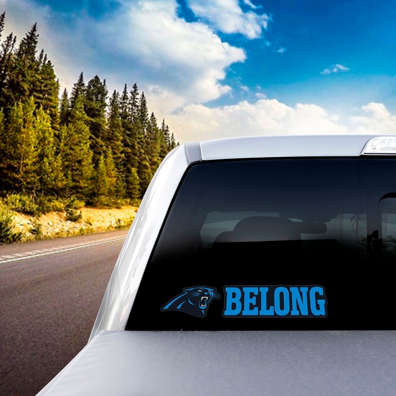 Fanmats Carolina Panthers 2 Piece Team Slogan Decal Sticker Set