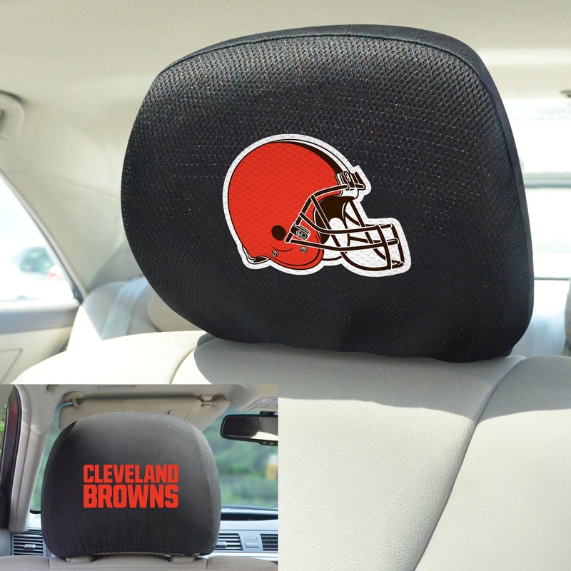 Fanmats Cleveland Browns Embroidered Head Rest Cover Set – 2 Pieces