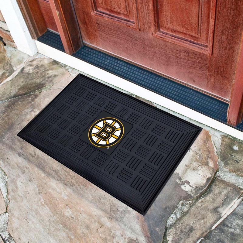 Fanmats Boston Bruins Heavy Duty Vinyl Medallion Door Mat – 19.5 x 31