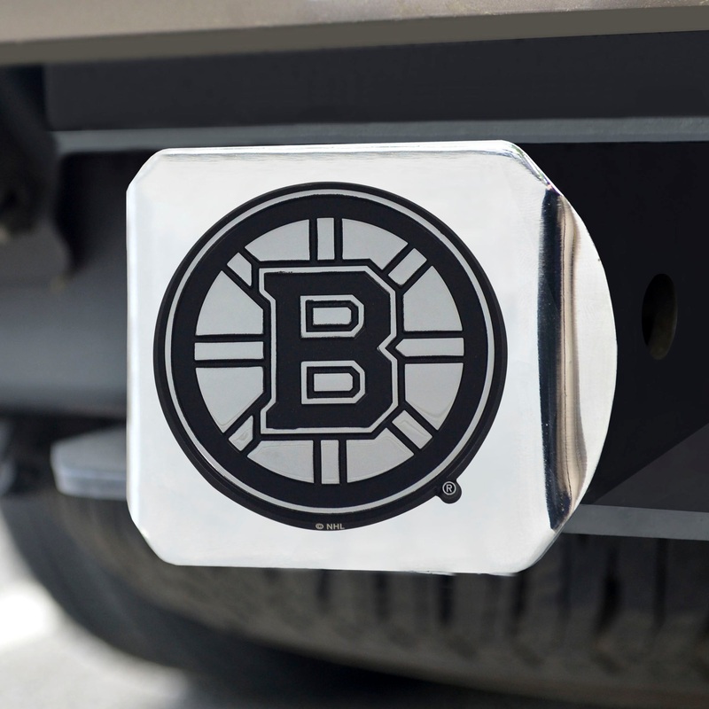 Fanmats Boston Bruins Chrome Metal Hitch Cover with Chrome Metal 3D Emblem