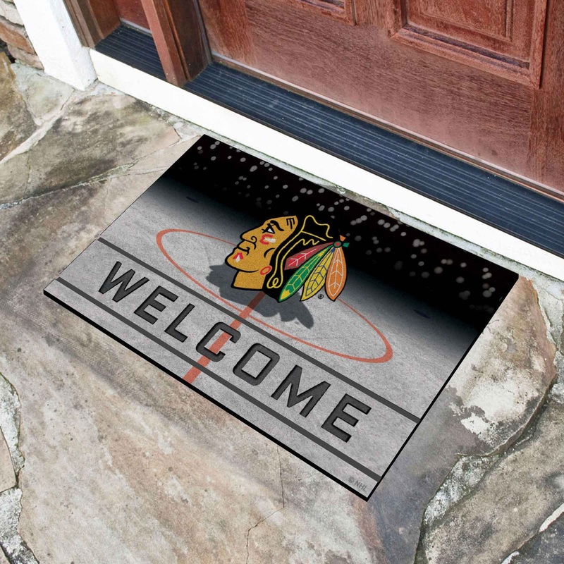 Fanmats Chicago Blackhawks Rubber Door Mat – 18 x 30