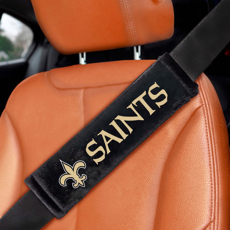 Fanmats New Orleans Saints Embroidered Seatbelt Pad – 2 Pieces