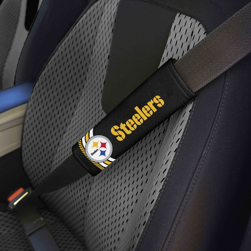 Fanmats Pittsburgh Steelers Team Color Rally Seatbelt Pad – 2 Pieces