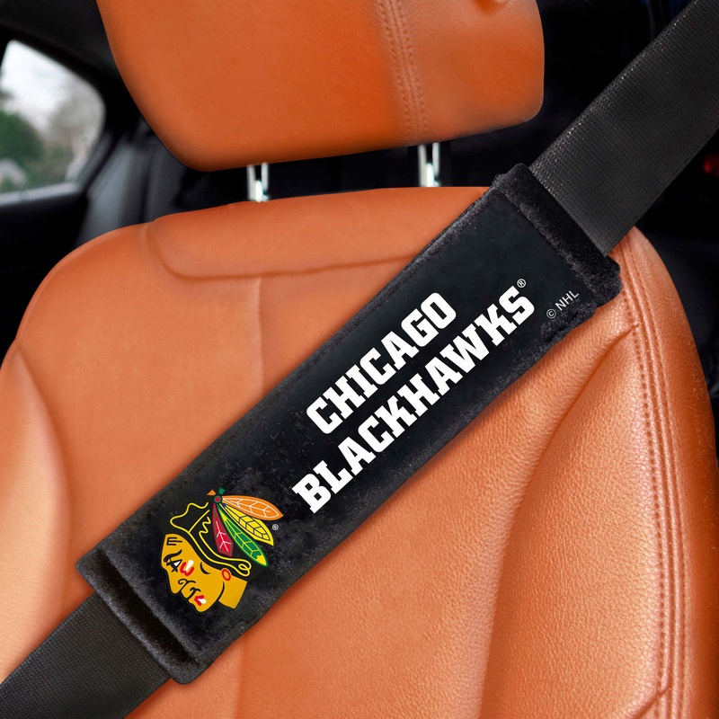 Fanmats Chicago Blackhawks Embroidered Seatbelt Pad – 2 Pieces