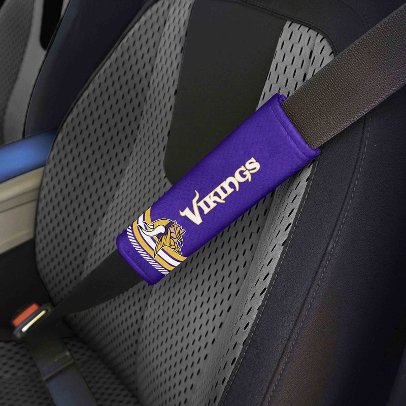 Fanmats Minnesota Vikings Team Color Rally Seatbelt Pad – 2 Pieces