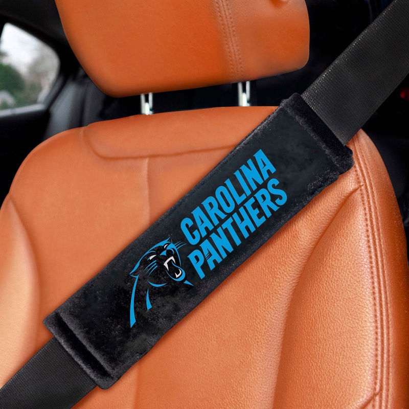 Fanmats Carolina Panthers Embroidered Seatbelt Pad – 2 Pieces