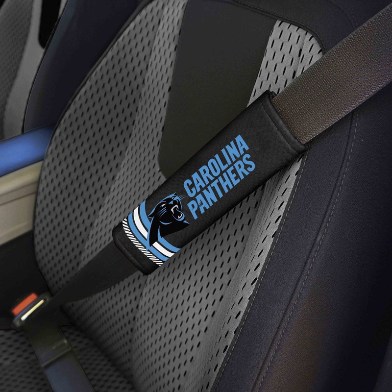 Fanmats Carolina Panthers Team Color Rally Seatbelt Pad – 2 Pieces
