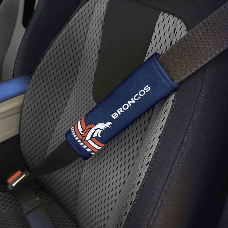 Fanmats Denver Broncos Team Color Rally Seatbelt Pad – 2 Pieces
