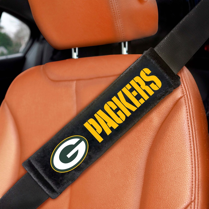 Fanmats Green Bay Packers Embroidered Seatbelt Pad – 2 Pieces