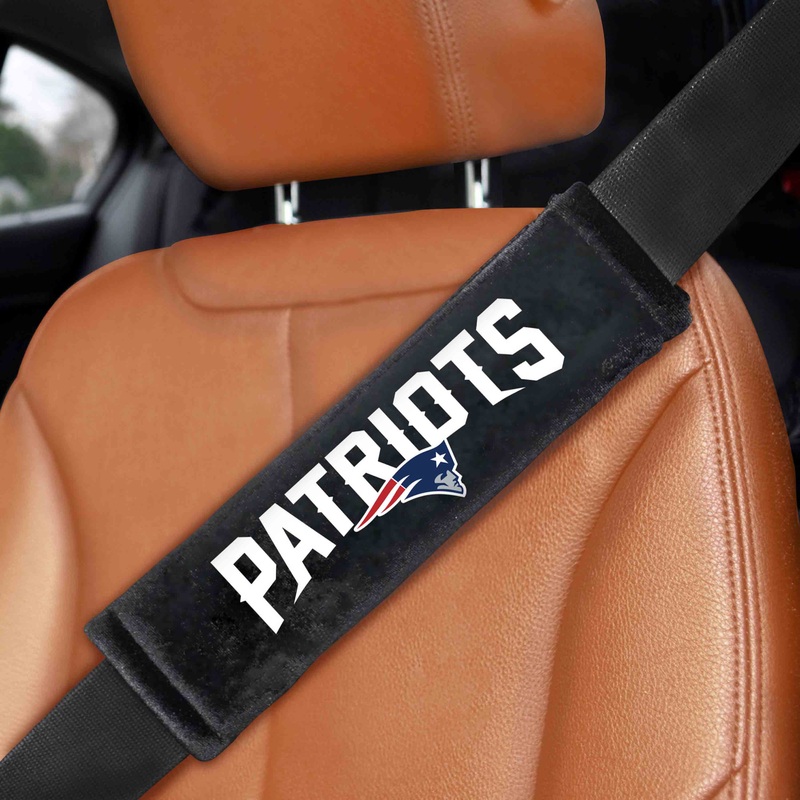 Fanmats New England Patriots Embroidered Seatbelt Pad – 2 Pieces