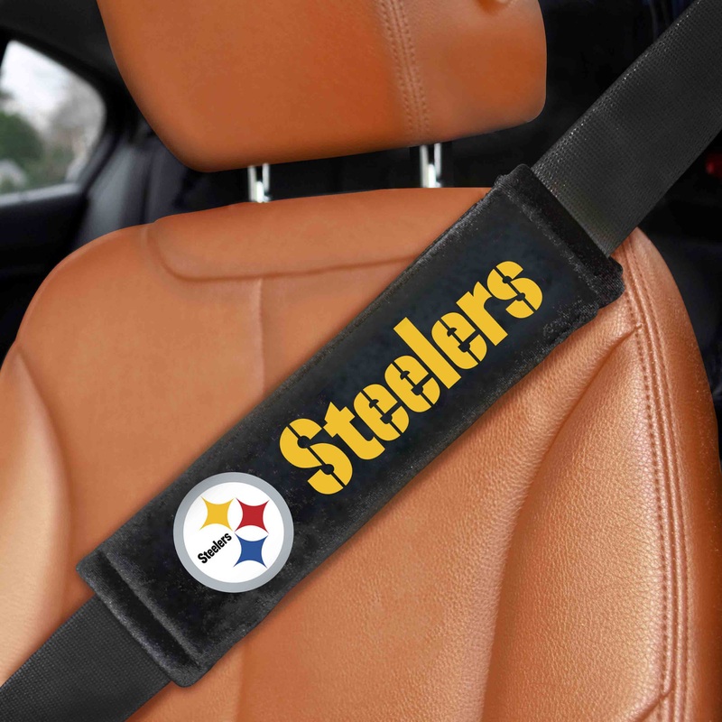 Fanmats Pittsburgh Steelers Embroidered Seatbelt Pad – 2 Pieces