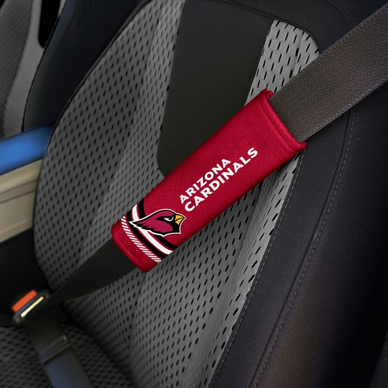 Fanmats Arizona Cardinals Team Color Rally Seatbelt Pad – 2 Pieces