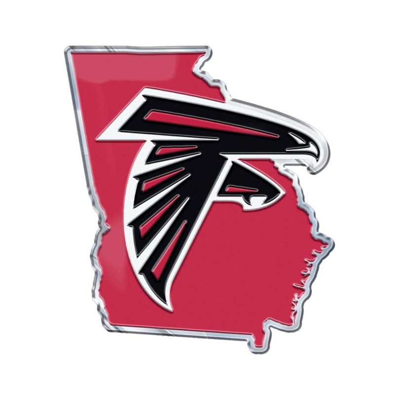 Fanmats Atlanta Falcons Team State Aluminum Embossed Emblem