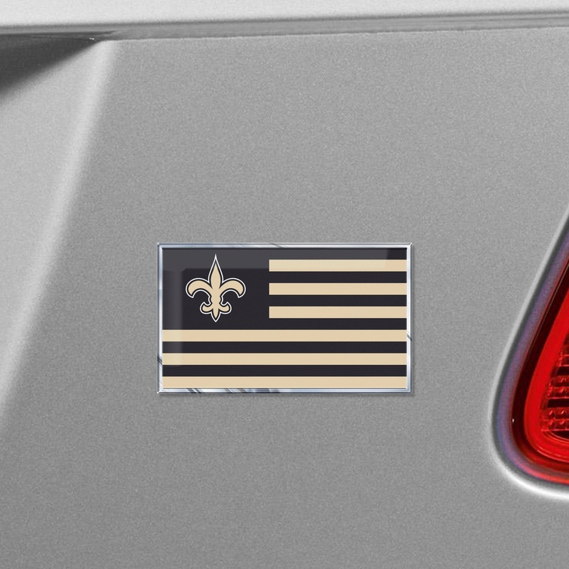 Fanmats New Orleans Saints State Flag Aluminum Embossed Emblem